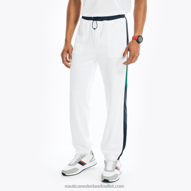 competitie duurzaam vervaardigde colorblock jogger Helder wit Nautica 0828F503 Heren