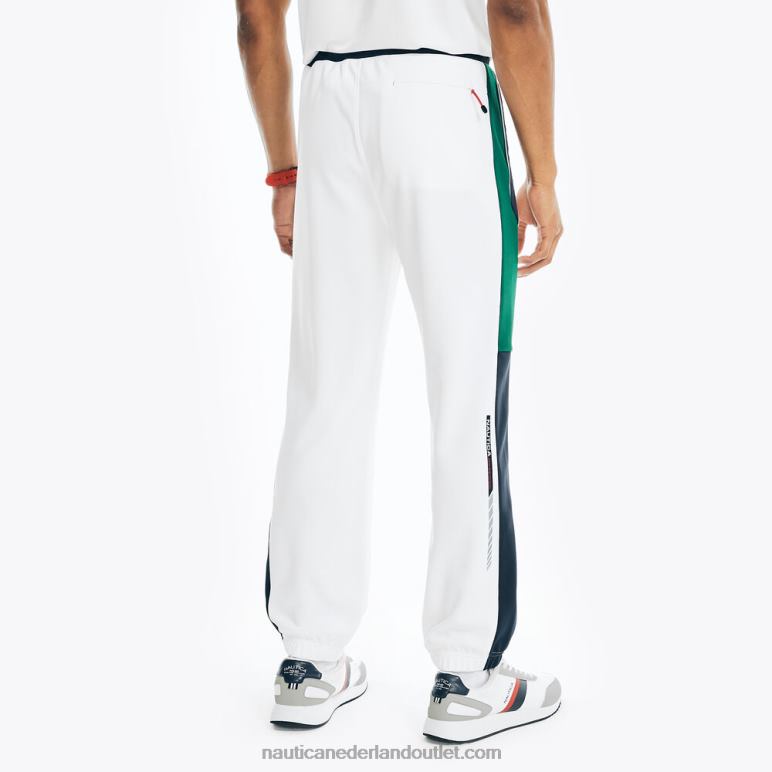 competitie duurzaam vervaardigde colorblock jogger Helder wit Nautica 0828F503 Heren