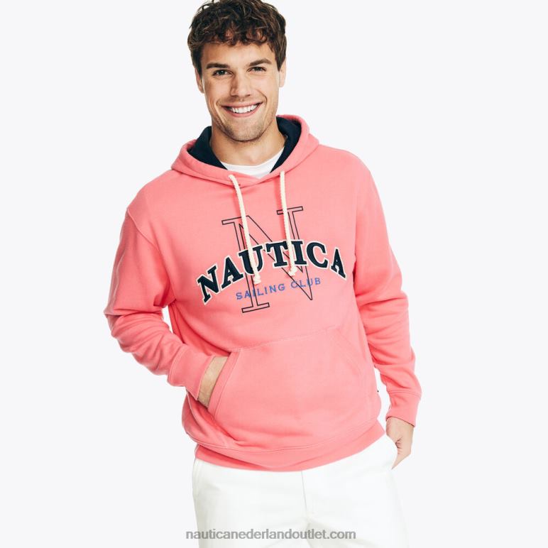 duurzaam vervaardigde hoodie met logo theebes Nautica 0828F257 Heren