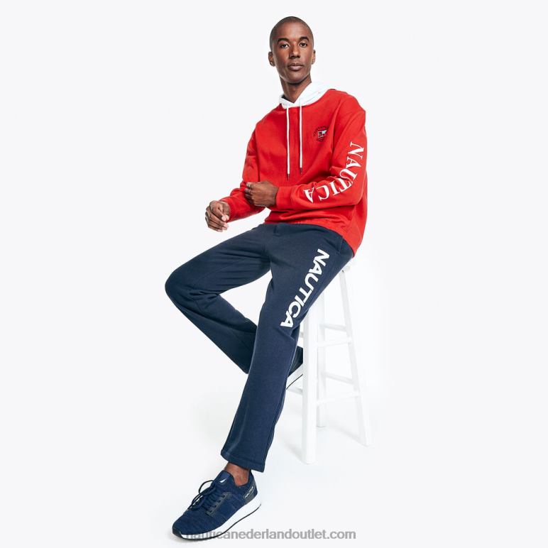 fleece joggingbroek met logo marine Nautica 0828F44 Heren