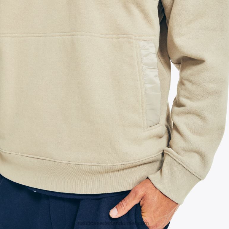 gewatteerde fleecetrui van gemengd materiaal zeil wit Nautica 0828F275 Heren