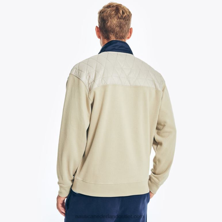 gewatteerde fleecetrui van gemengd materiaal zeil wit Nautica 0828F275 Heren