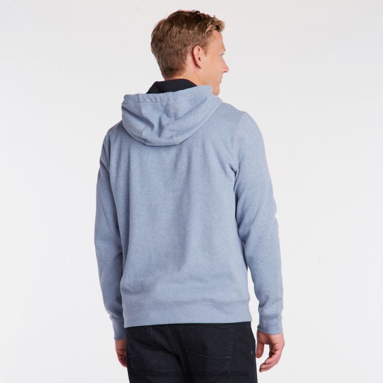 grote en lange hoodie met logo-pullover anker blauwe heide Nautica 0828F685 Heren