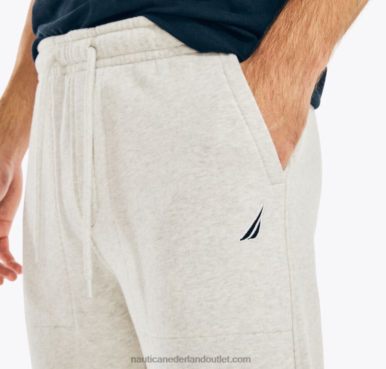 grote en lange j-class fleece joggingbroek houtskool Nautica 0828F645 Heren