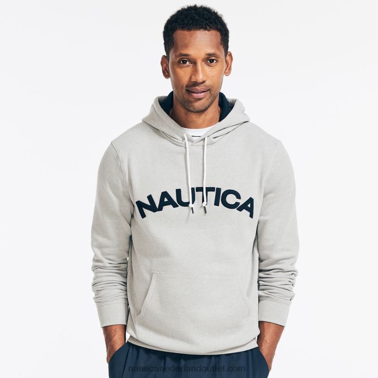hoodie met logo-pullover grijze heide Nautica 0828F37 Heren
