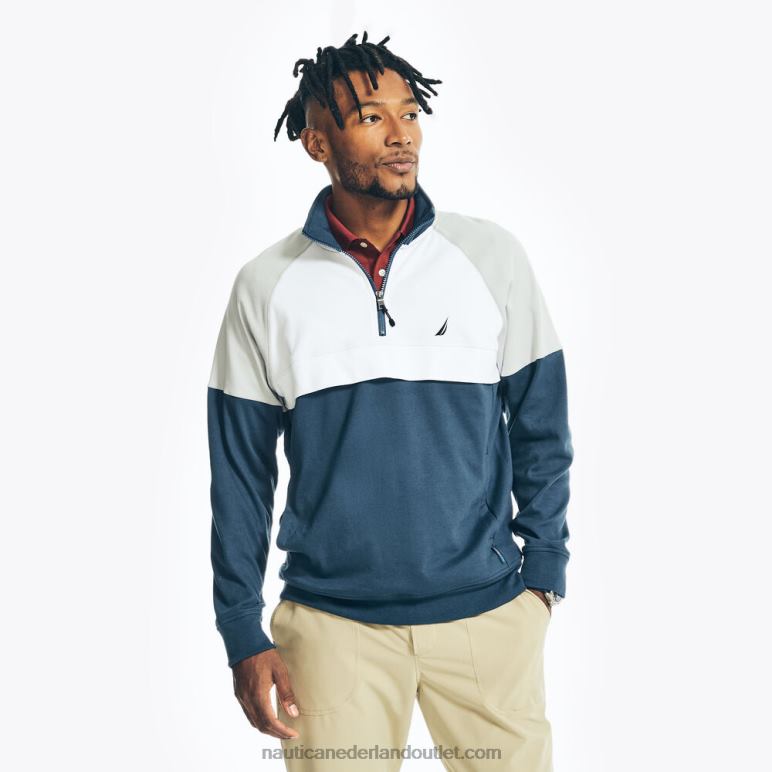 navtech sweatshirt met halve rits lapisblauw Nautica 0828F186 Heren