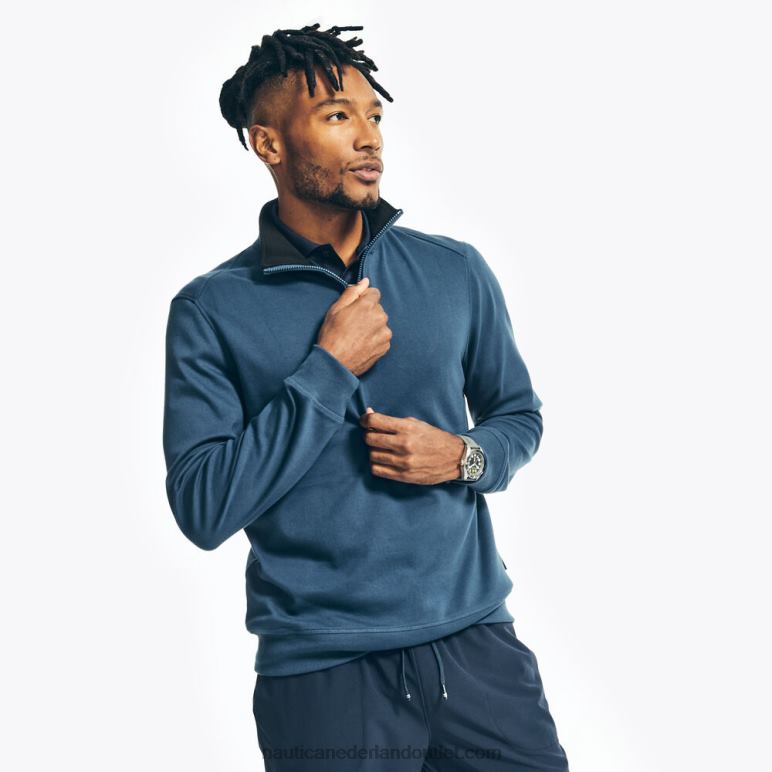 navtech sweatshirt met halve rits lapisblauw Nautica 0828F81 Heren