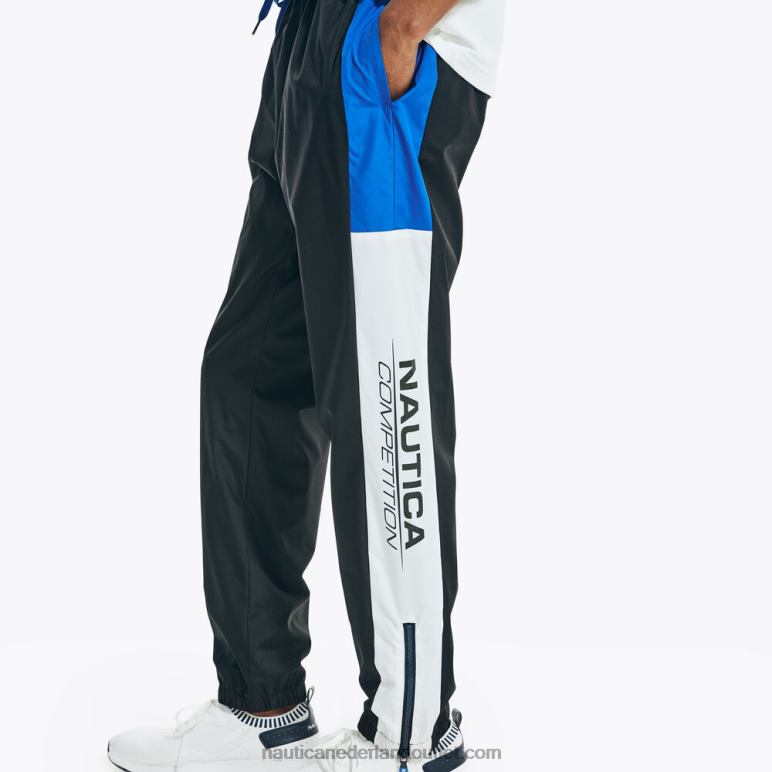 wedstrijd colorblock pull-on broek echt zwart Nautica 0828F207 Heren