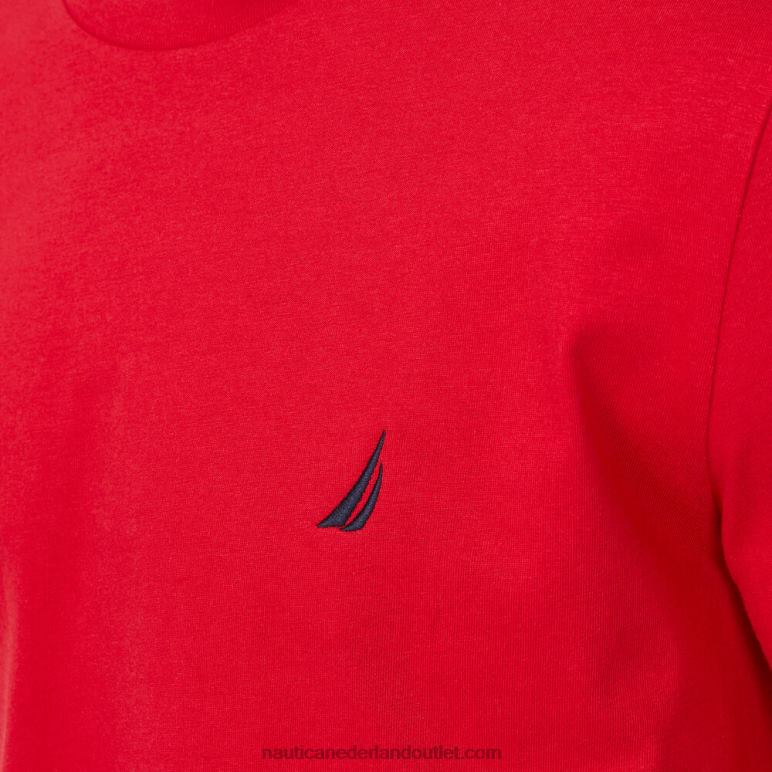 T-shirt met ronde hals en lange mouwen nautisch rood Nautica 0828F658 Heren