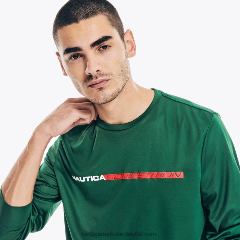 competitie duurzaam vervaardigd T-shirt met lange mouwen kosmische varen Nautica 0828F151 Heren