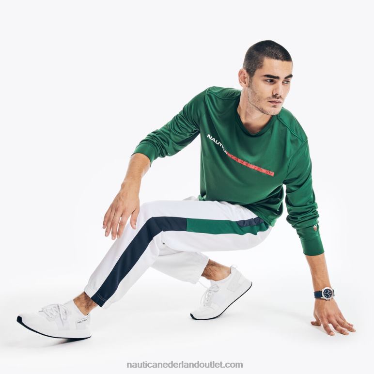 competitie duurzaam vervaardigd T-shirt met lange mouwen kosmische varen Nautica 0828F151 Heren