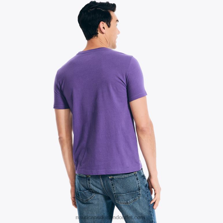 duurzaam vervaardigd T-shirt met grafische print van de zeildivisie goudvink Nautica 0828F96 Heren