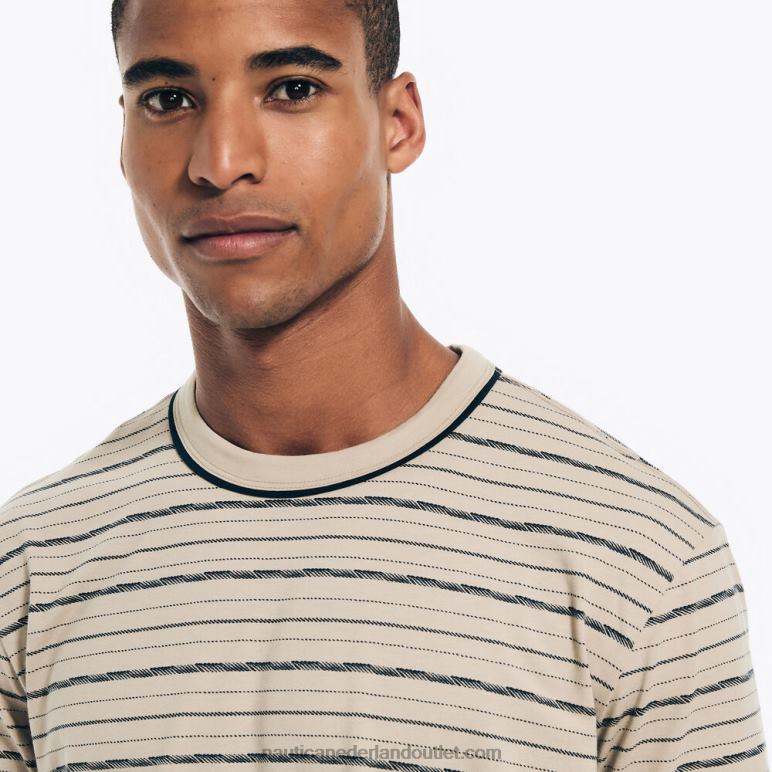 duurzaam vervaardigd gestreept T-shirt zeil wit Nautica 0828F311 Heren