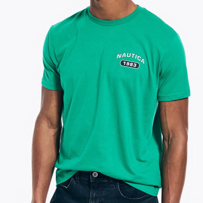 duurzaam vervaardigd jachtclub grafisch t-shirt donkere dille Nautica 0828F507 Heren