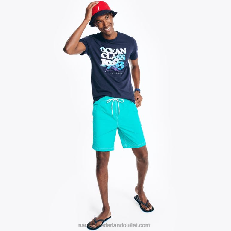 duurzaam vervaardigd oceaanklasse grafisch t-shirt marine Nautica 0828F385 Heren