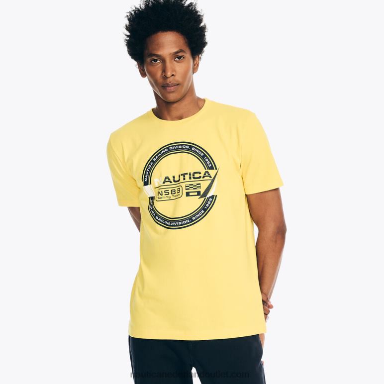 duurzaam vervaardigd zeilteam grafisch t-shirt goudsbloem Nautica 0828F360 Heren