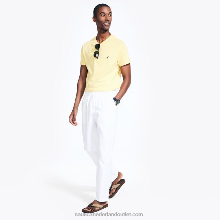 effen T-shirt met ronde hals esp goud Nautica 0828F1 Heren