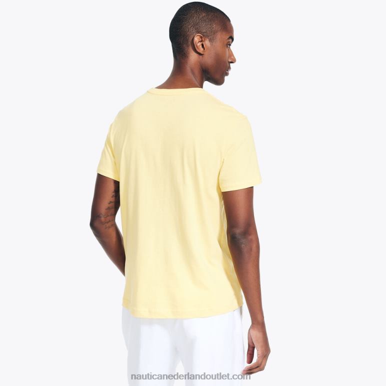 effen T-shirt met ronde hals esp goud Nautica 0828F1 Heren