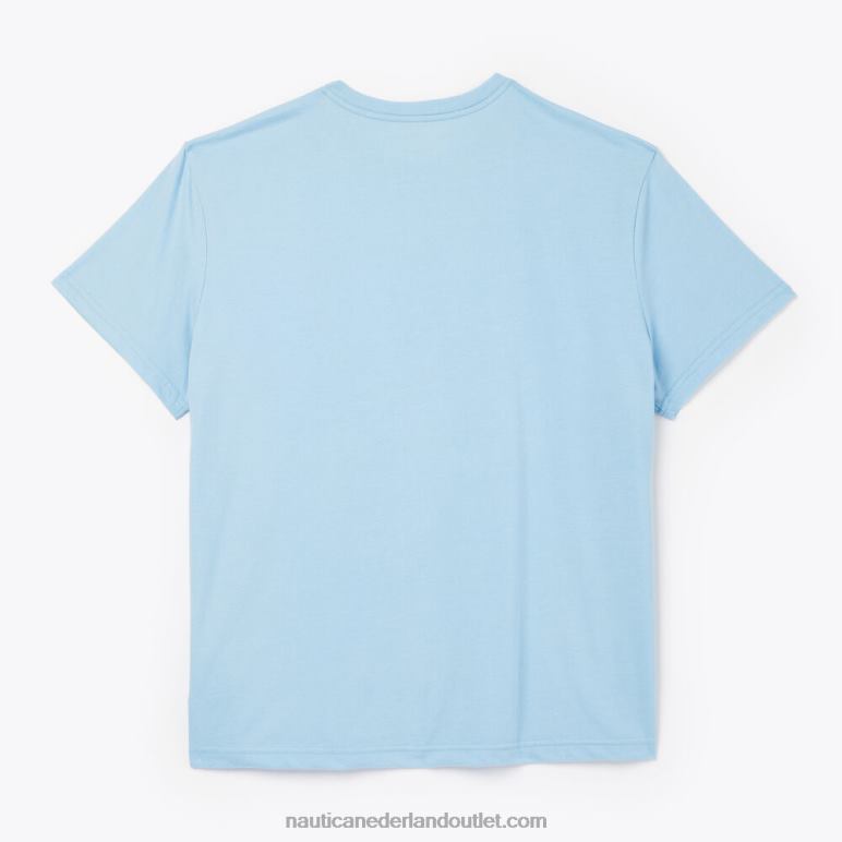 groot en lang duurzaam vervaardigd T-shirt met afbeelding van oceaanfoto\'s kobalt golf Nautica 0828F600 Heren