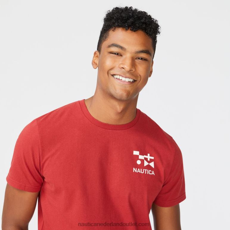 groot en lang duurzaam vervaardigd grafisch t-shirt lotus Nautica 0828F719 Heren