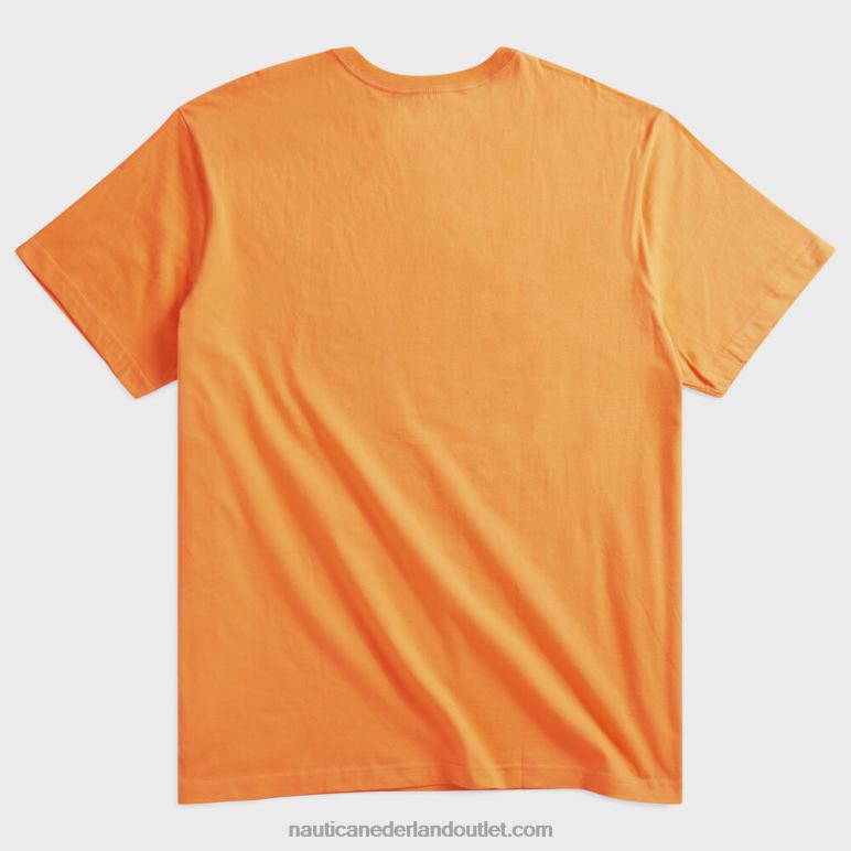 groot en lang varend grafisch t-shirt oranje Nautica 0828F721 Heren