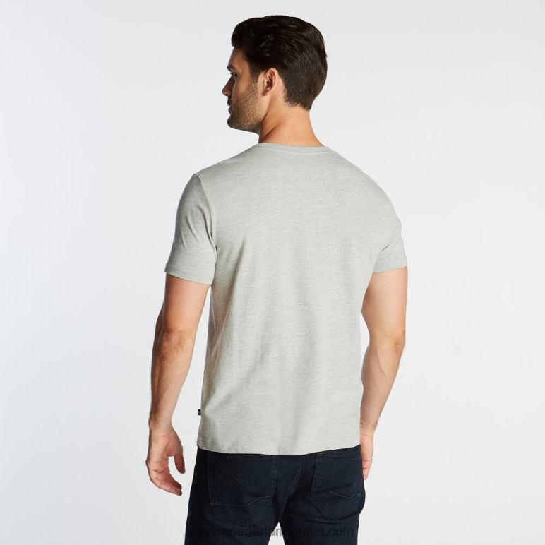 groot en lang verticaal grafisch t-shirt grijze heide Nautica 0828F681 Heren