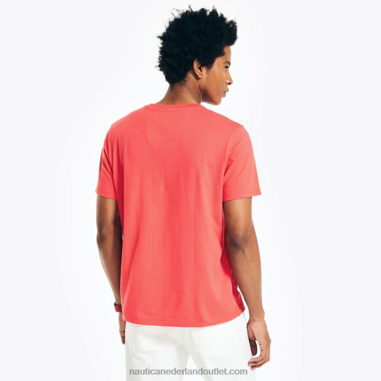 oversized j-class logo t-shirt donkere koraalkaap Nautica 0828F432 Heren