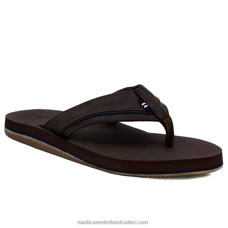 Clarkson teenslipper chocolade Nautica 0828F380 Heren
