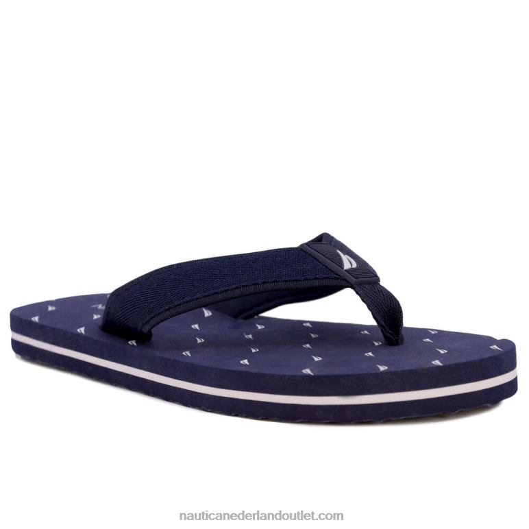 J-class verfraaide teenslippers marine Nautica 0828F996 Heren