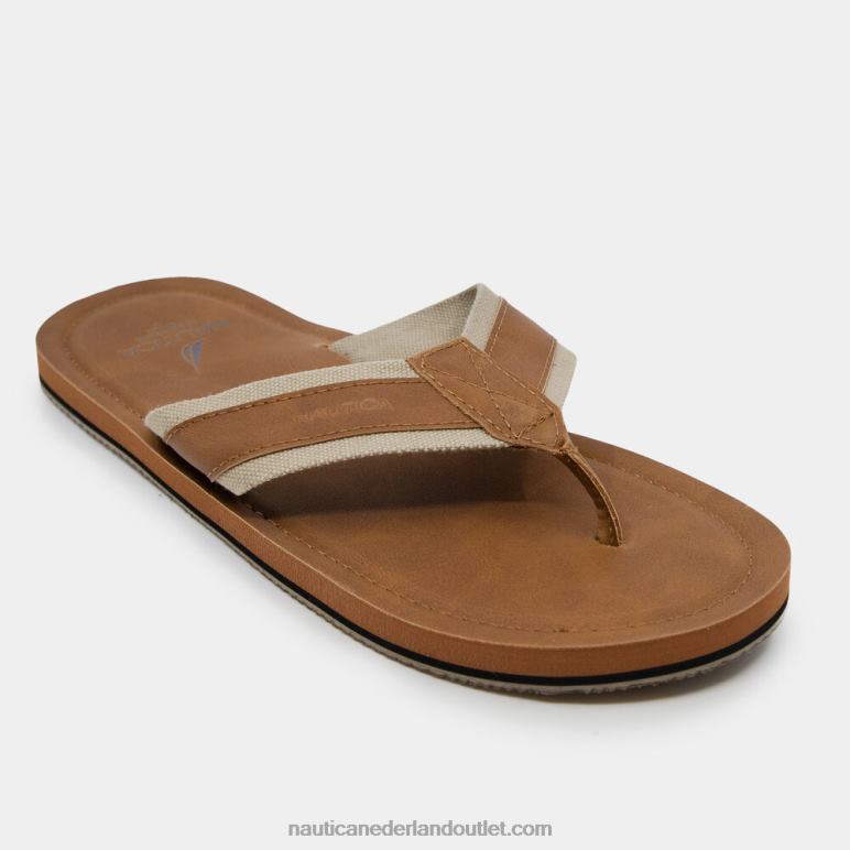 Sandalen met logo-reliëf militaire kleur Nautica 0828F79 Heren