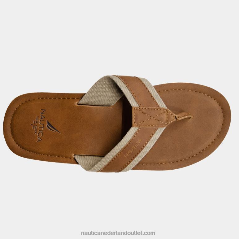 Sandalen met logo-reliëf militaire kleur Nautica 0828F79 Heren