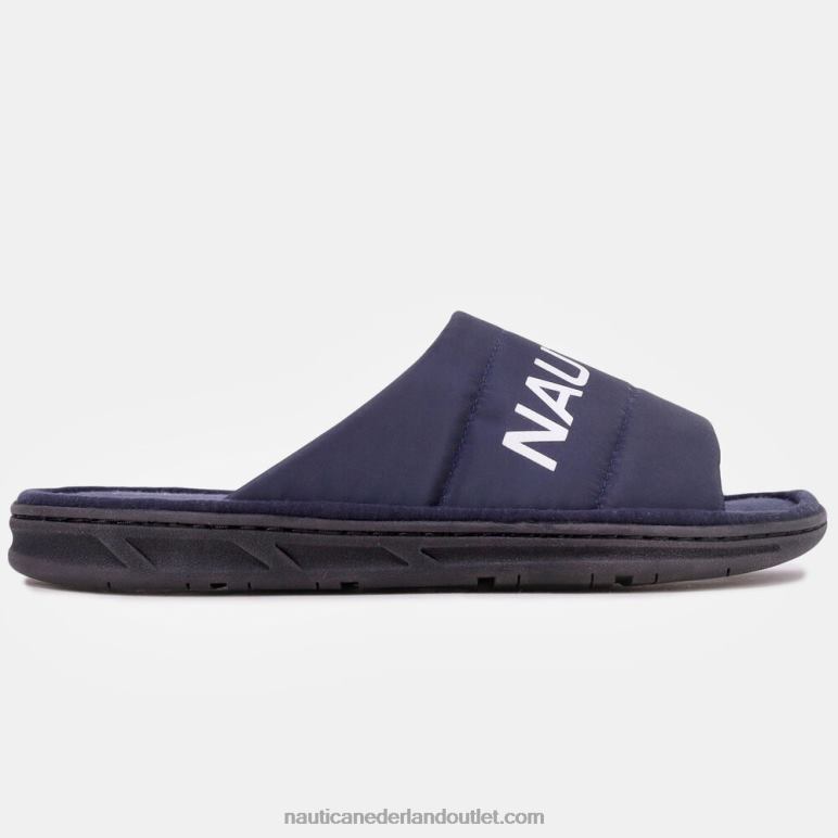 Slide-sandaal met logo-reliëf ijsblauw Nautica 0828F682 Heren