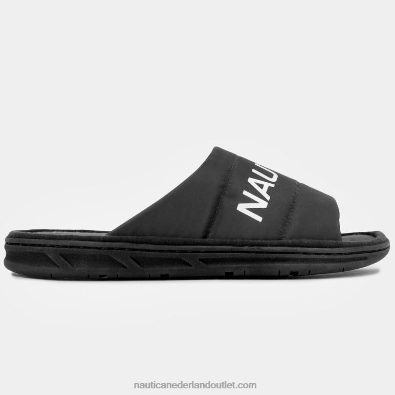 Slide-sandaal met logo-reliëf zwart Nautica 0828F120 Heren