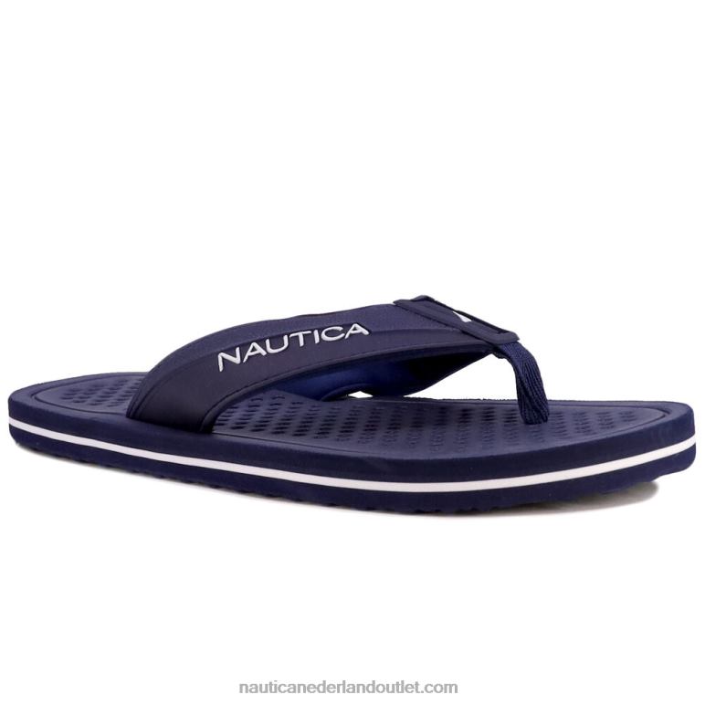 teenslipper met logo ijsblauw Nautica 0828F472 Heren