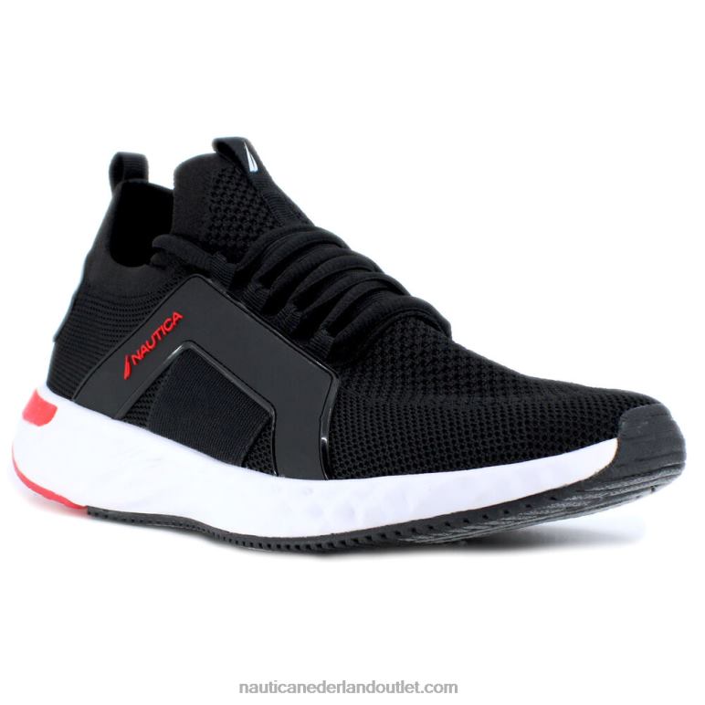 mesh-sneaker met logo zwart Nautica 0828F243 Heren