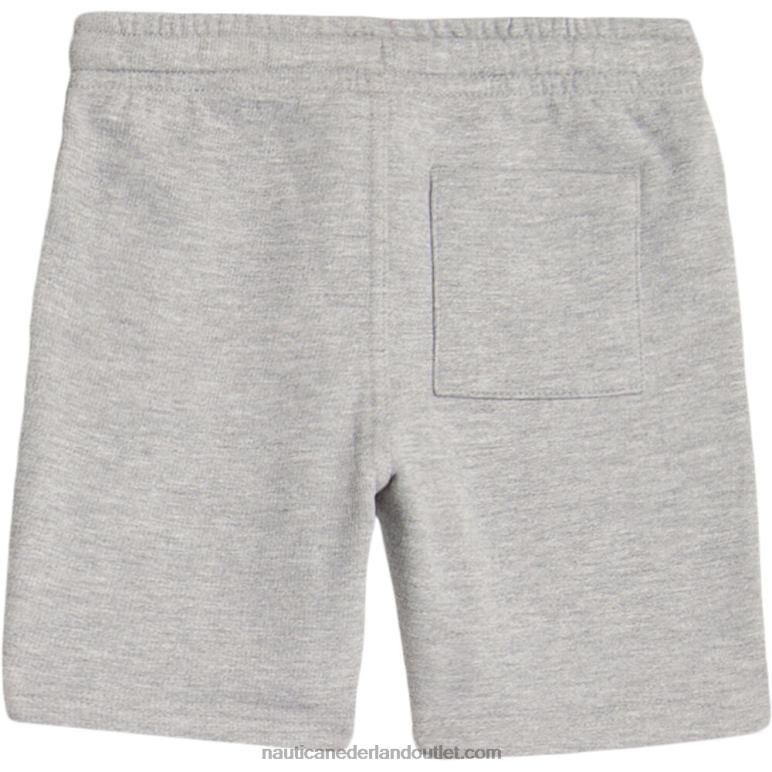 effen gebreide short voor kleine jongens (4-7) grijze heide Nautica 0828F1212