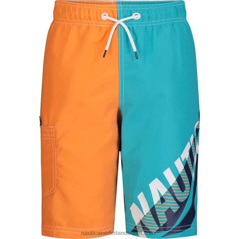 rugwind zwemshort voor peuterjongens (2t-4t) ster saffier Nautica 0828F1259
