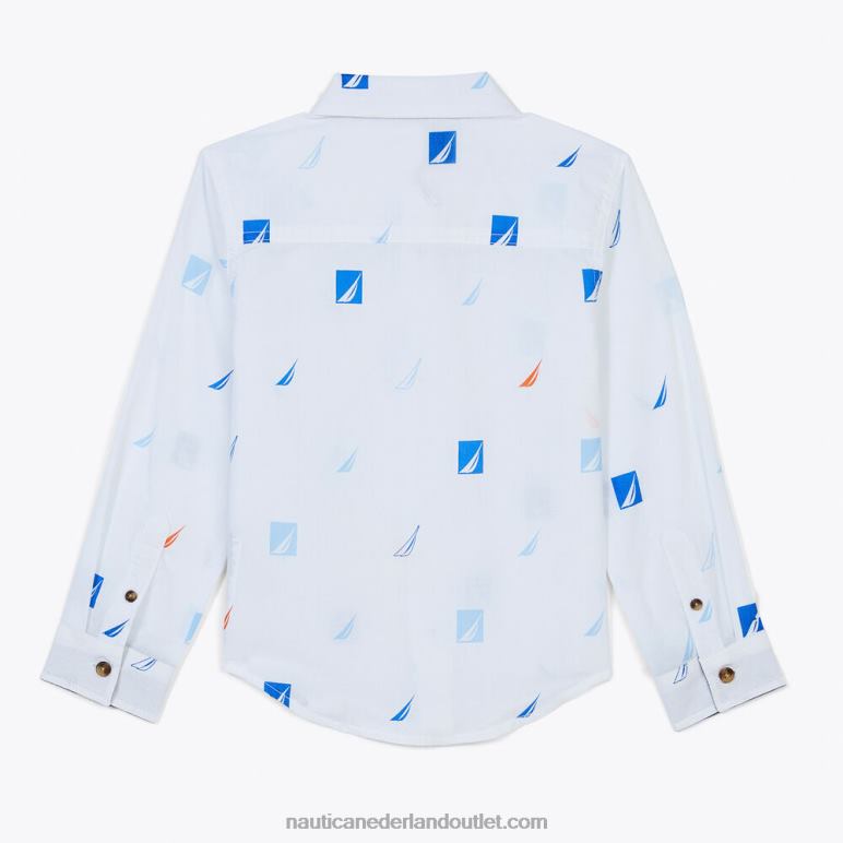 peuter bedrukt j-class shirt (2t-4t) antieke whitewash Nautica 0828F1126