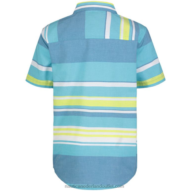 peuter jongens gestreept overhemd (2t-4t) ster saffier Nautica 0828F1250