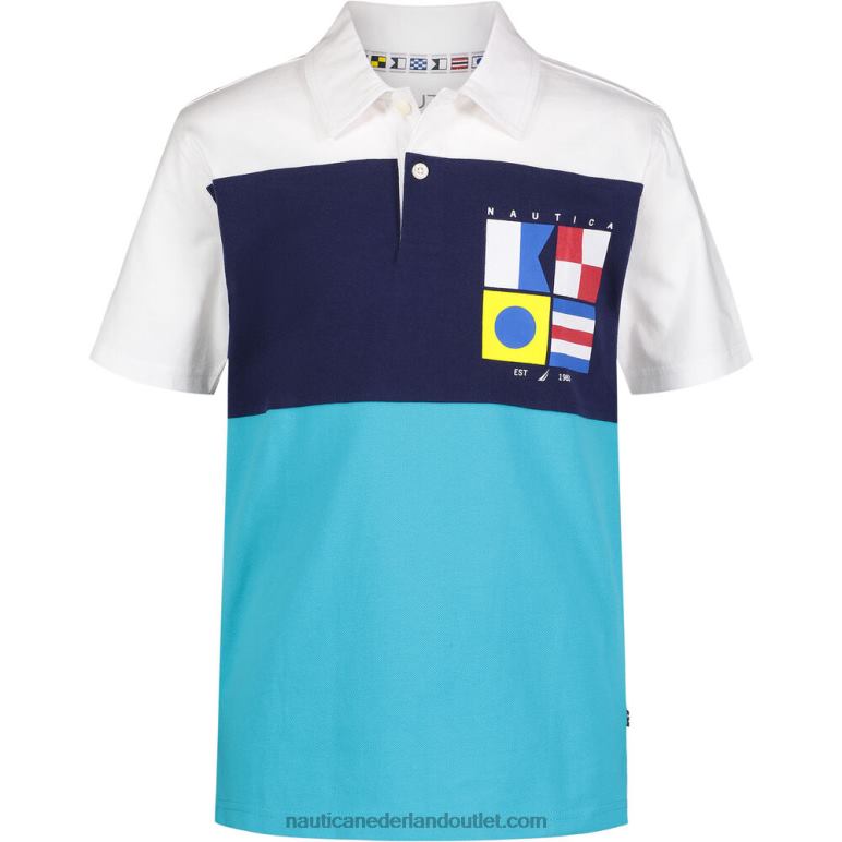 poloshirt met art-logo voor kleine jongens (4-7) ster saffier Nautica 0828F1229