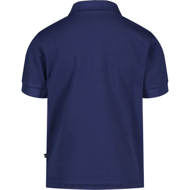 poloshirt met grafische logo\'s voor kleine jongens (4-7) j marine Nautica 0828F1127