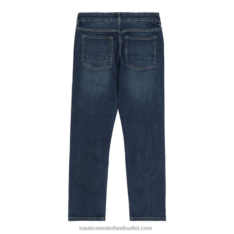 straight denim voor peuterjongens (2t-4t) diepe marine heide Nautica 0828F1104