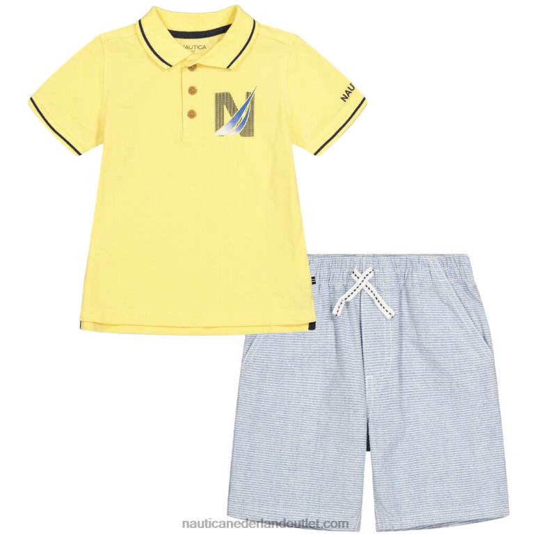 peuter jongens polo short set van 2 stuks marine Nautica 0828F1270