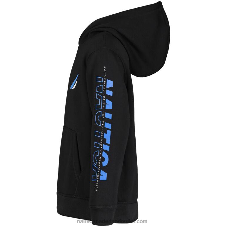 jongens hoodie met logomouwen (8-20) grijze heide Nautica 0828F1093