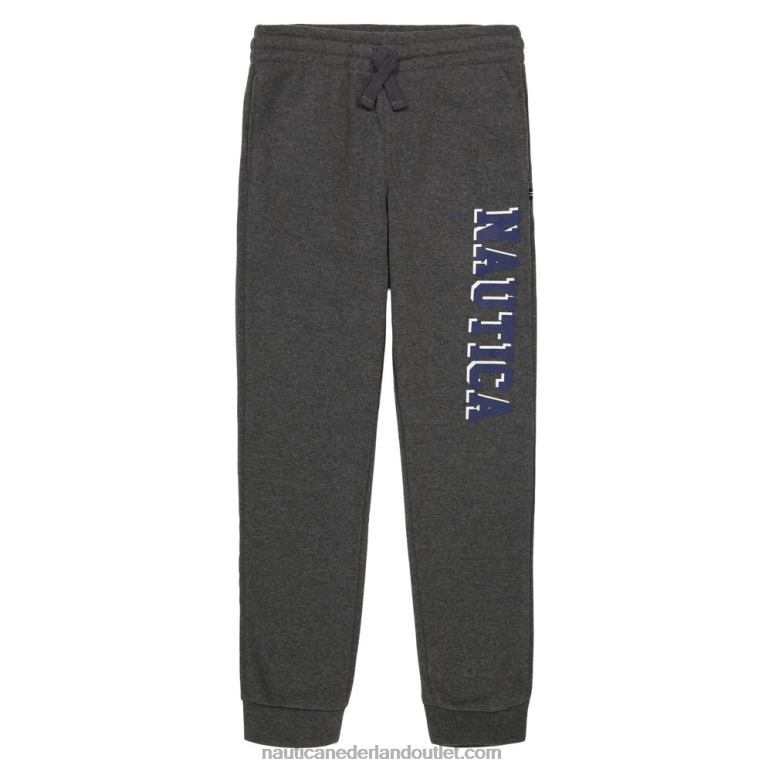 peuter jongens joggingbroek met logoprint (2t-4t) grijze heide Nautica 0828F1110