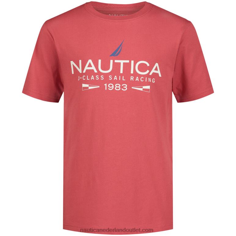 J-Class race-T-shirt voor kleine jongens (4-7) orchidee roze Nautica 0828F1141