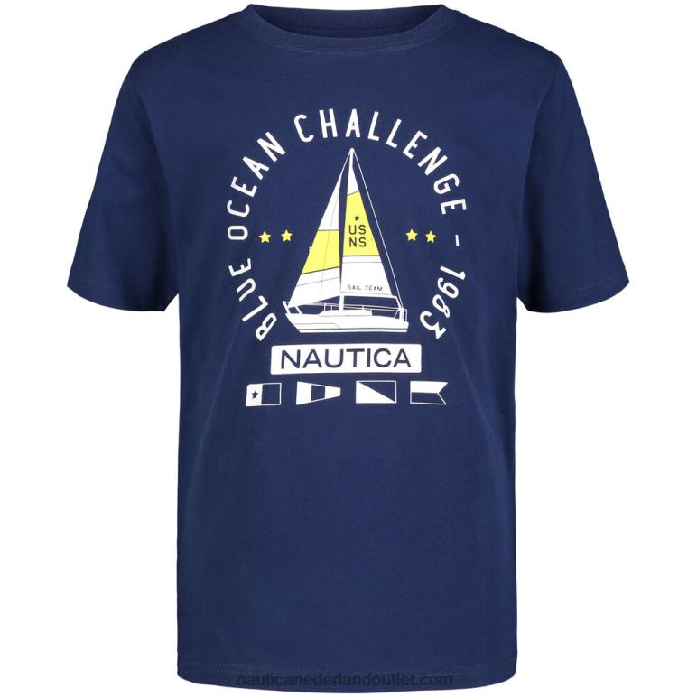 Ocean Challenge T-shirt voor jongens (8-20) j marine Nautica 0828F1283