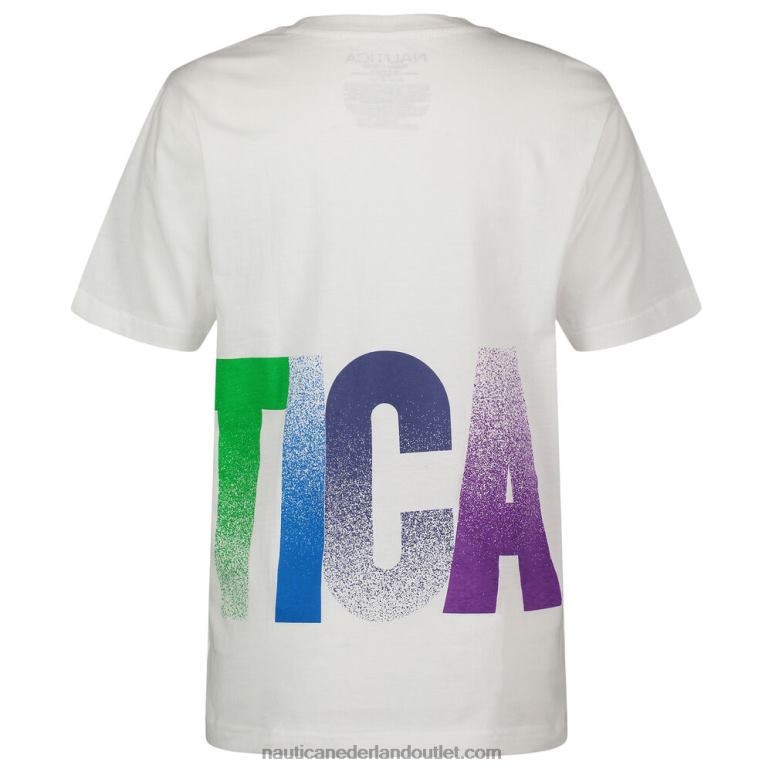 Pride T-shirt met grafische print voor peuterjongens (2t-4t) antieke whitewash Nautica 0828F1147