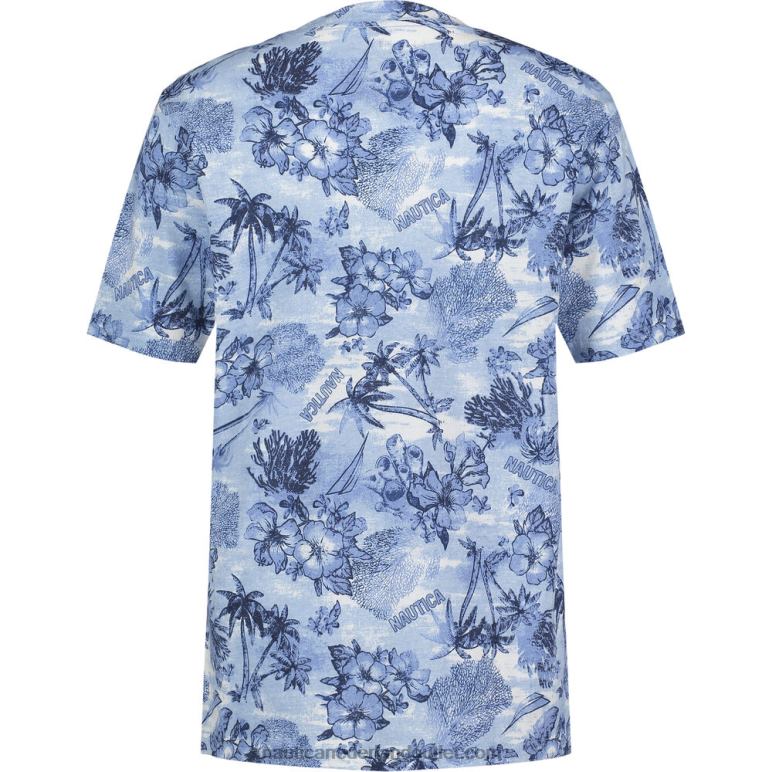 T-shirt met grafische print voor kleine jongens (4-7) azuur blauw Nautica 0828F1129