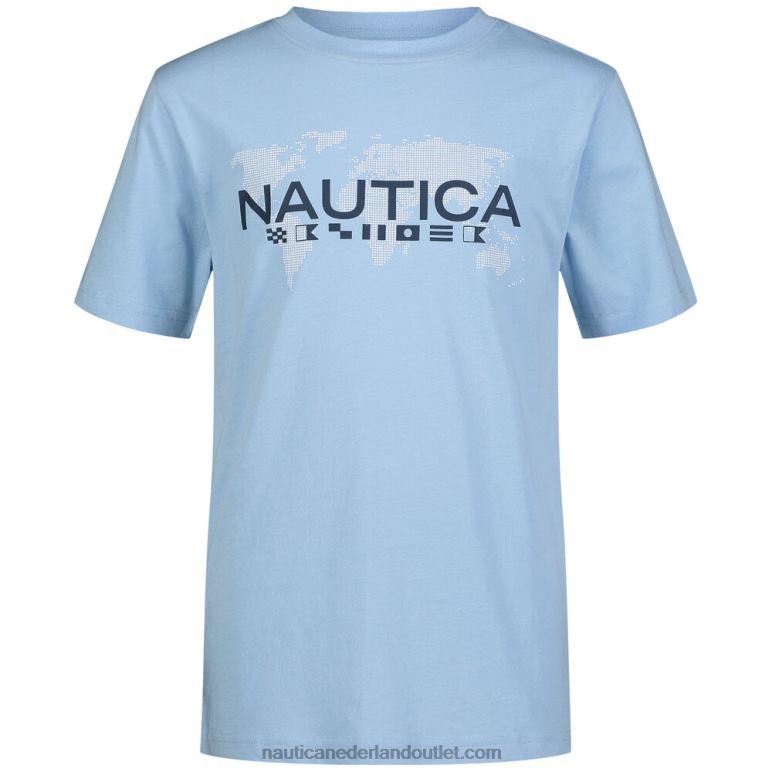 T-shirt met grafische print voor kleuters met meerdere hoeken (2t-4t) azuur blauw Nautica 0828F1265